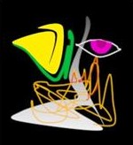 Untitled 2, 'Proto Hop Rok.' Digital, 2001, original - 420 x 460 px. This was drawn by mouse in 2001 in Toronto's Etobicoke.